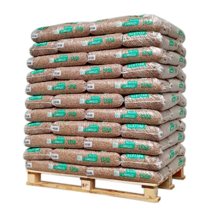 PALET MET PELLETS LIMOUZI – 66 ZAKKEN VAN 15 KG