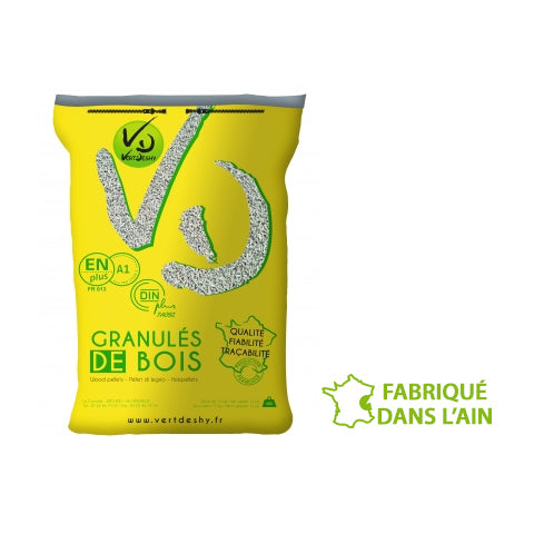 PALET MET GROENE HOUTPELLETS VAN DESHY